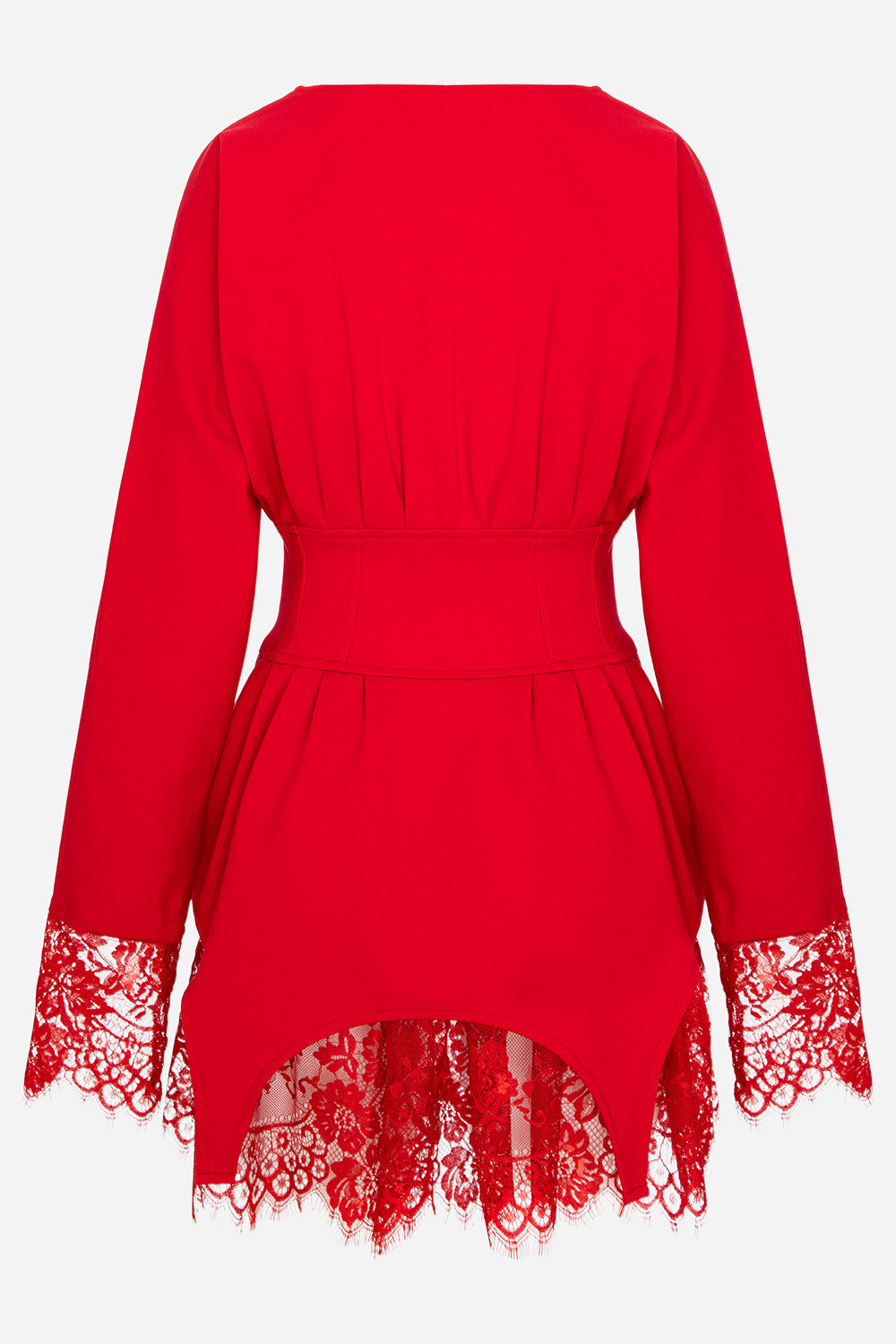 Kaya v2 off-white dress with lace and garter straps