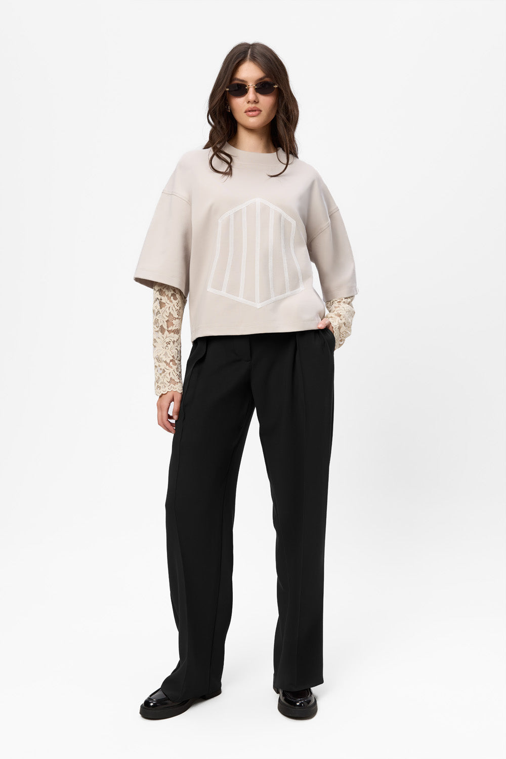 Spódnica Black Swan z paskami do pończoch