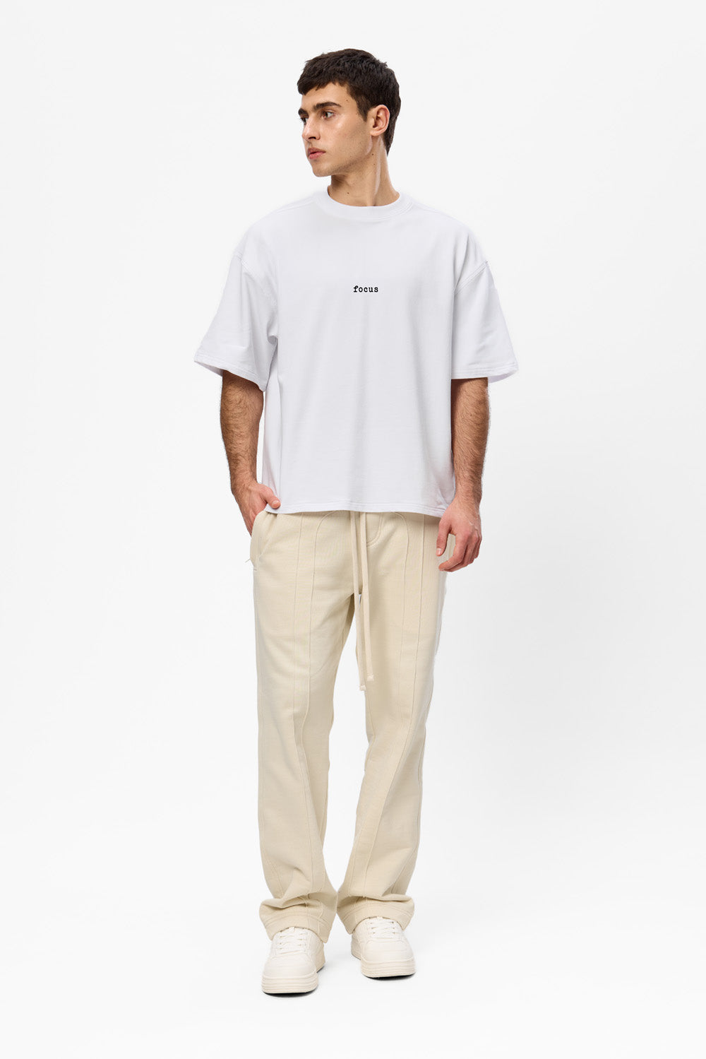 Tricou alb cu imprimeu Focus on the Mission