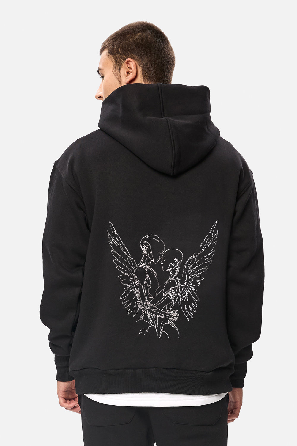 Zenith printed fleece hoodie