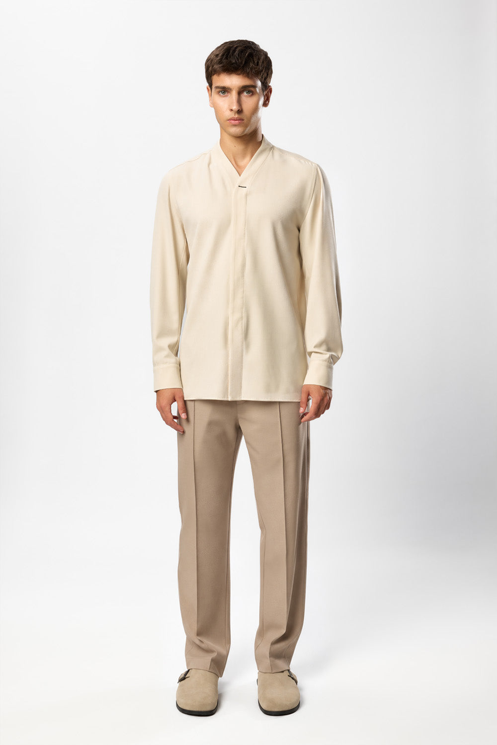 Noa Off White Wool Blend Shirt