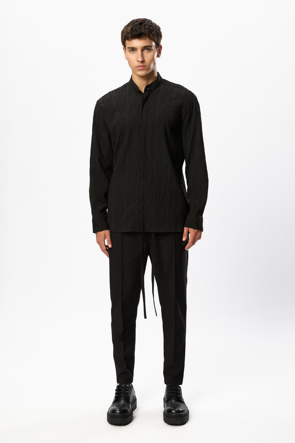 Thom Black Textured Shirt