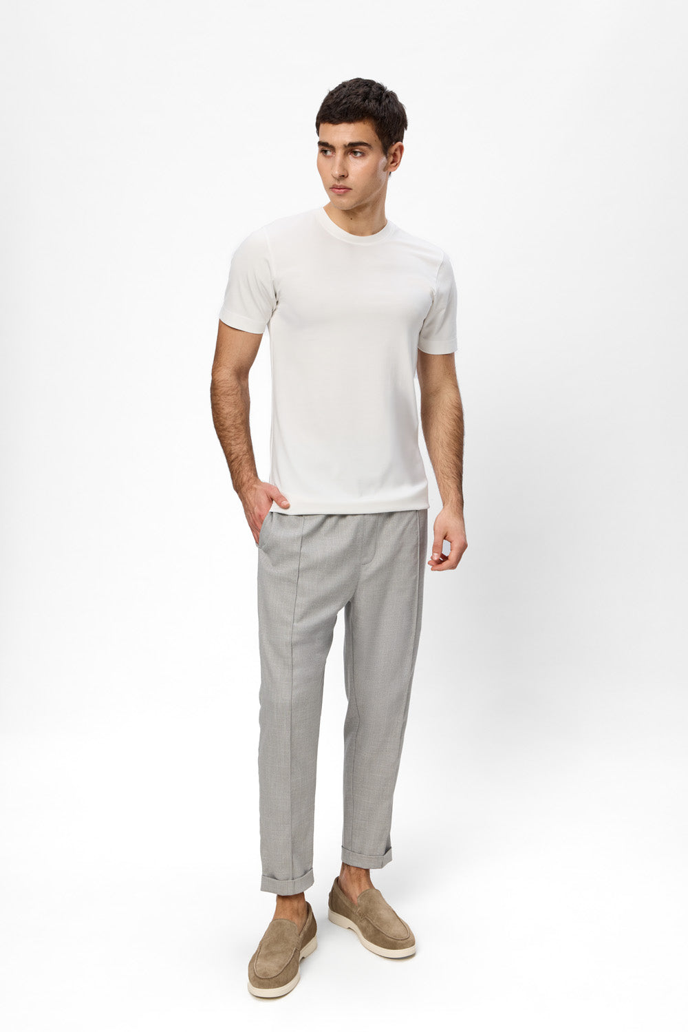 Como fit off-white T-shirt