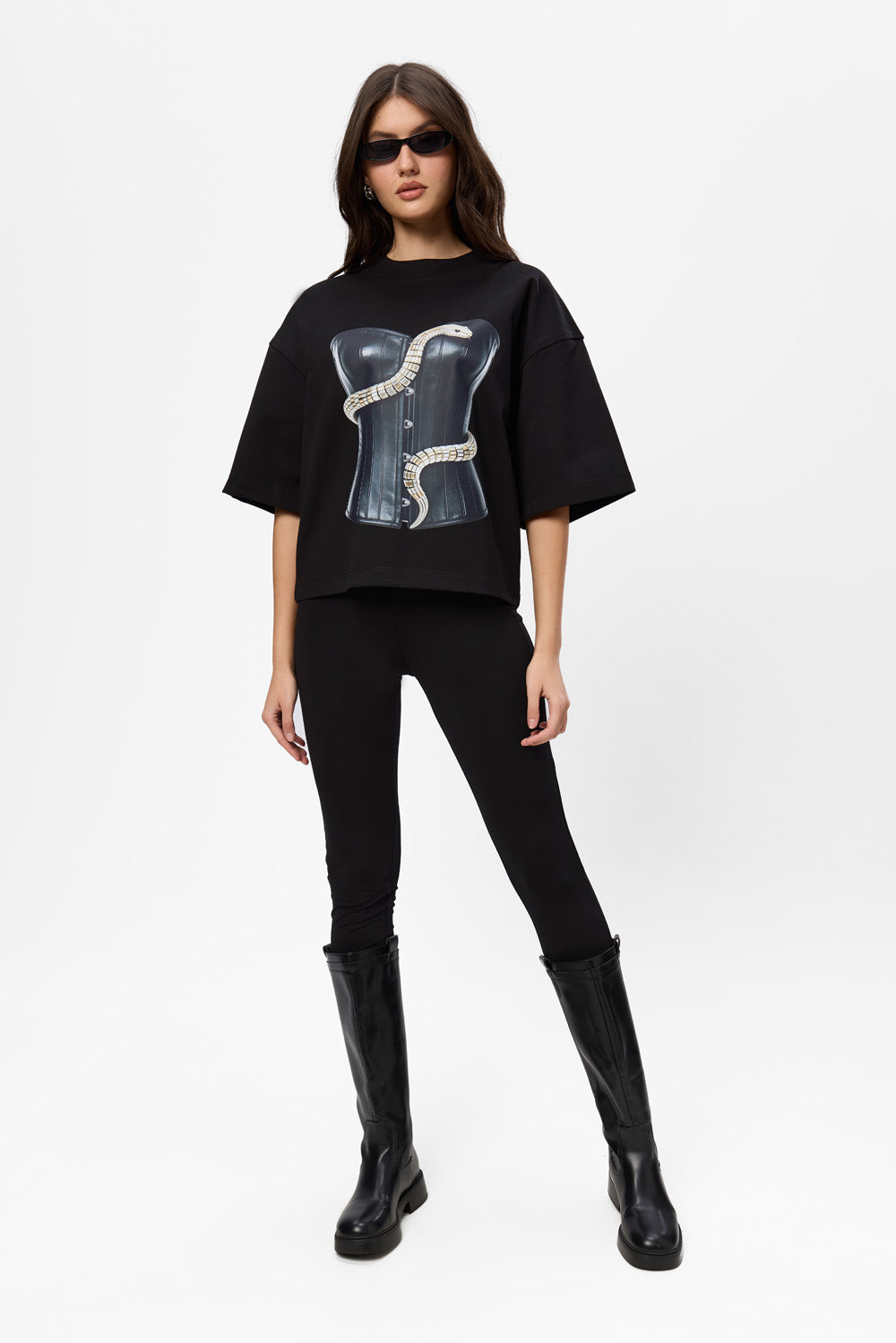 Eva printed Black T-Shirt