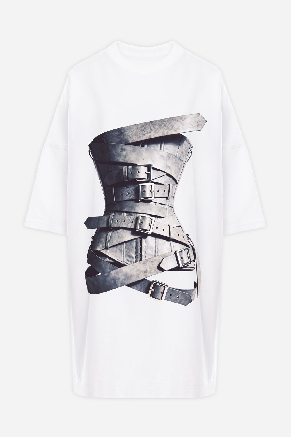 Sukienka T-shirt Bandana z nadrukiem gorsetu