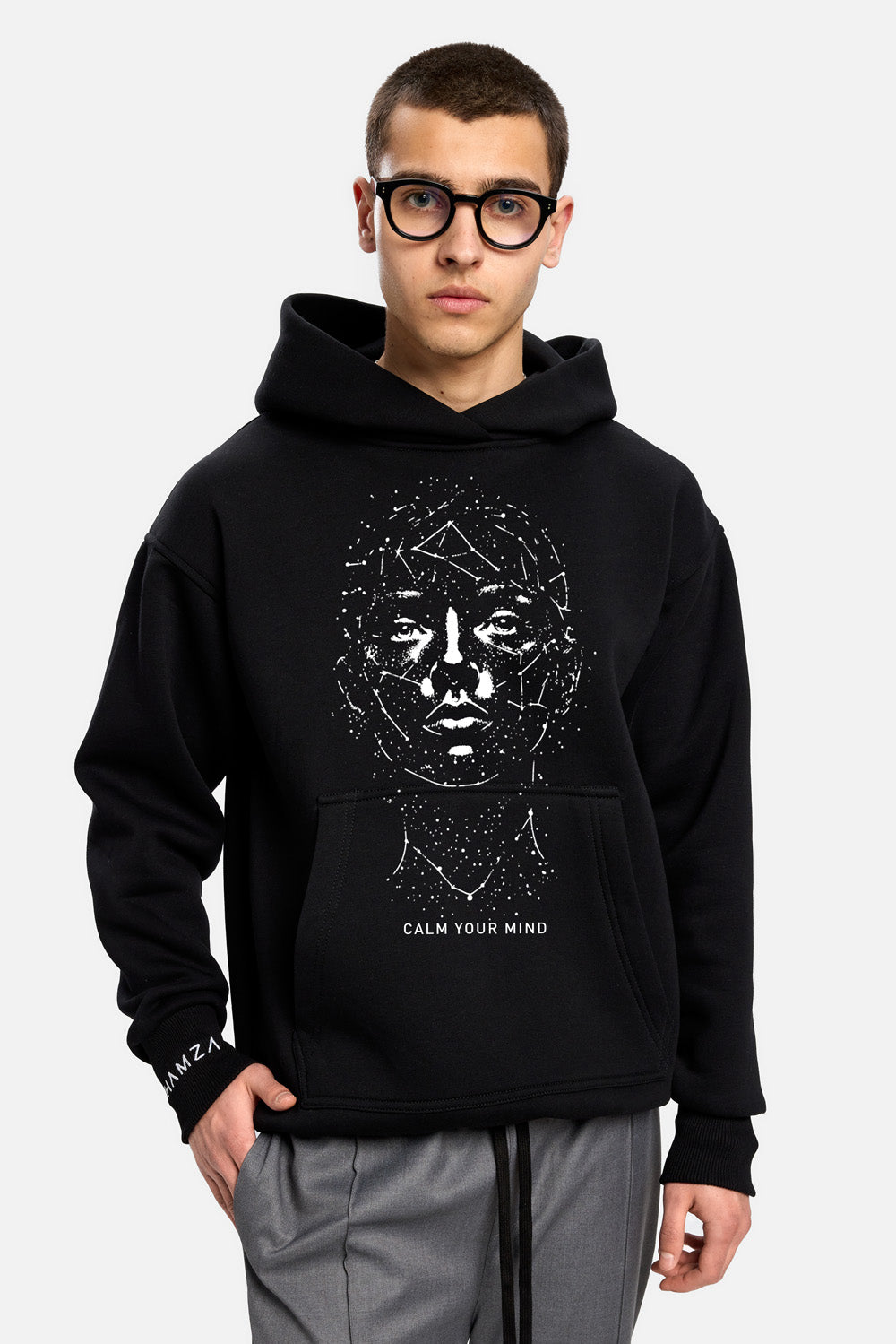 Calm Printed Hoodie for men 