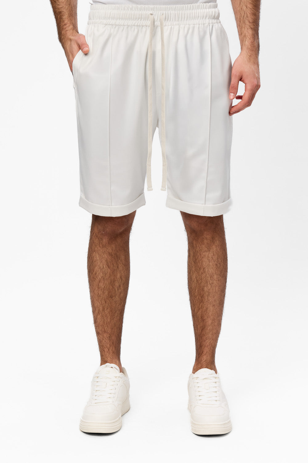 Thomas Off-White Cloth Shorts