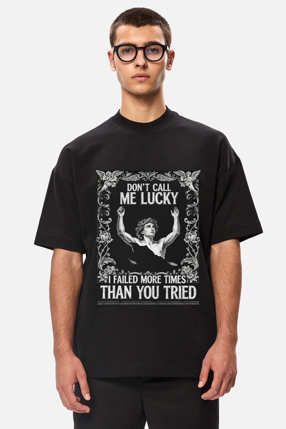 Tricou alb cu imprimeu Focus on the Mission