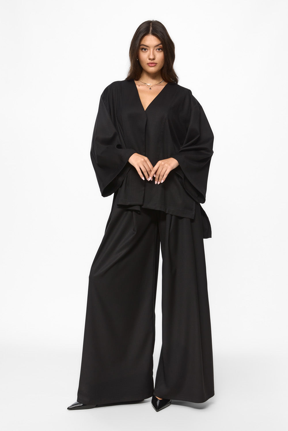 Kimi Black Cloth Cardigan