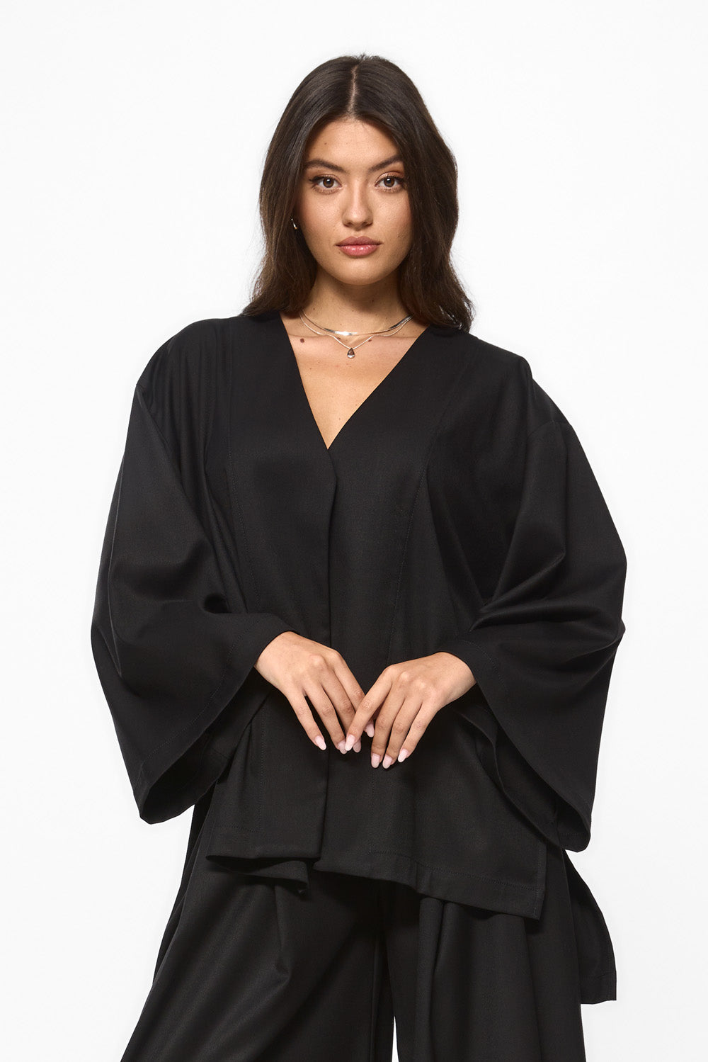 Kimi Black Cloth Cardigan