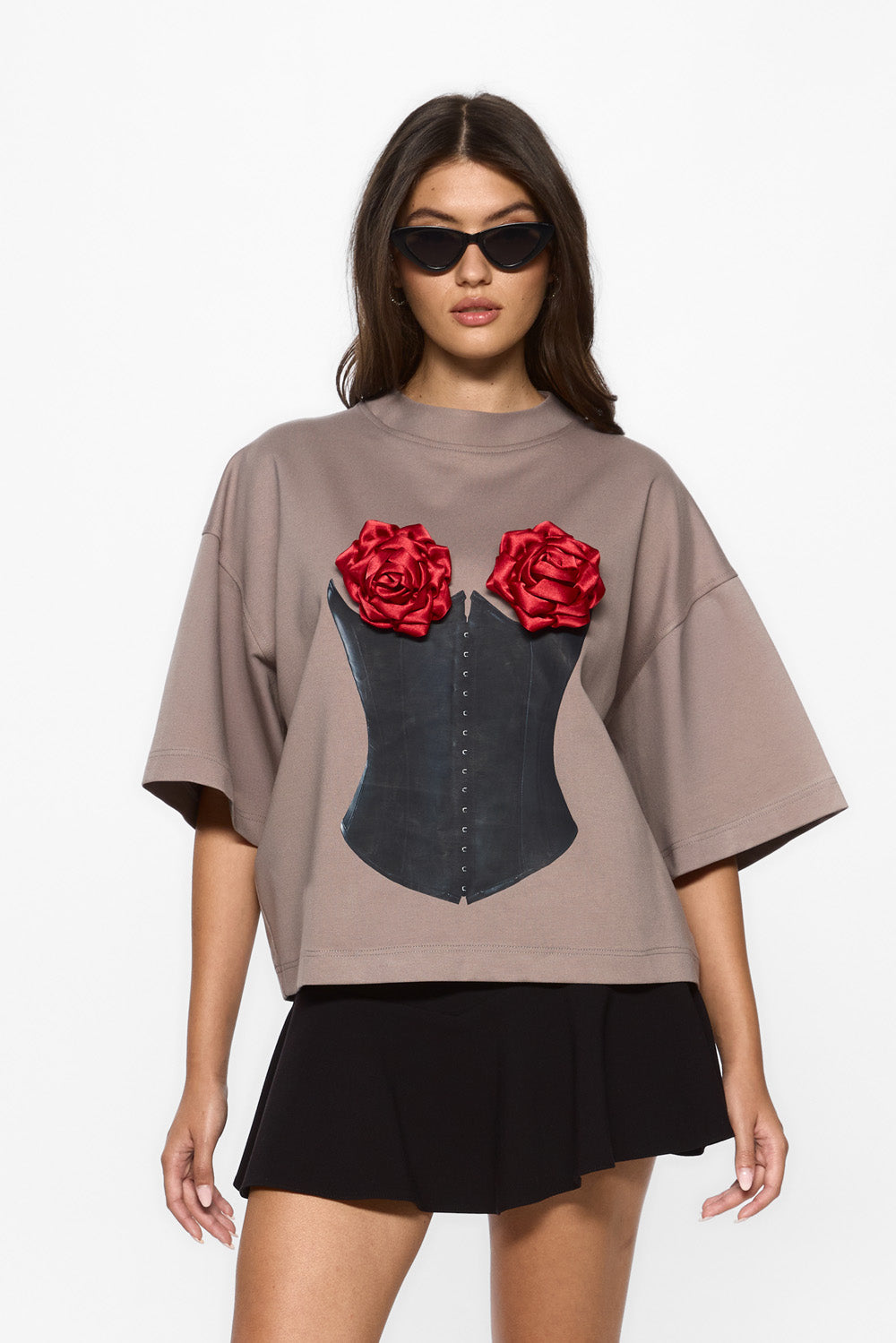 Tricou cu imprimeu Belle | Femei | Bej  | Stil modern și elegant | Confort și funcționalitate | Atelier Hamza