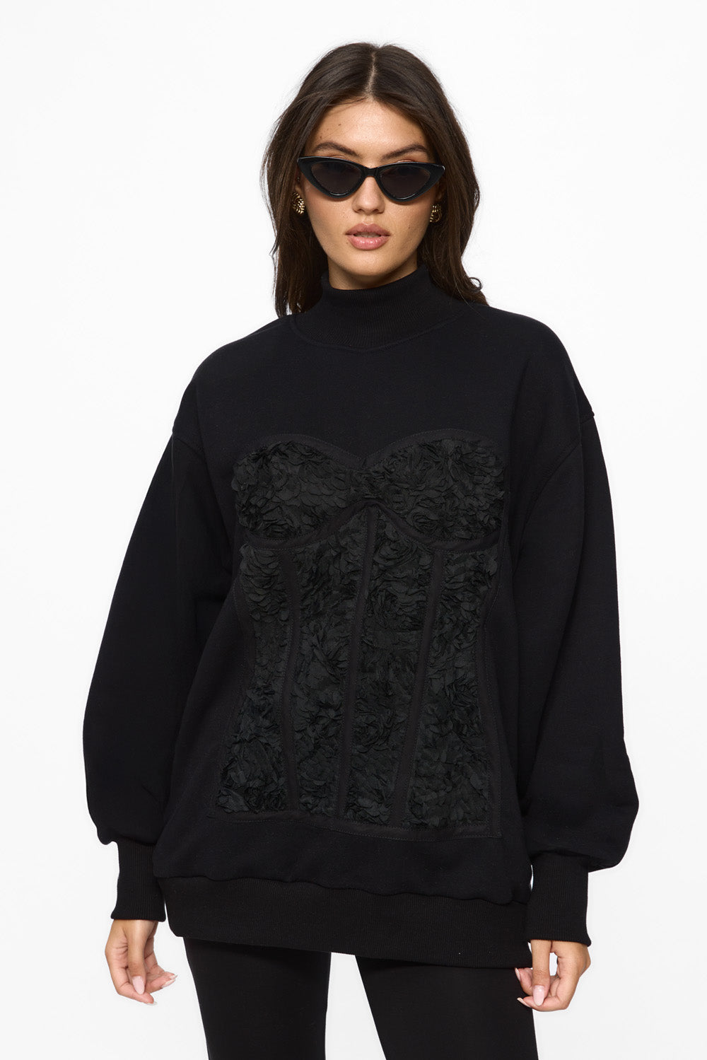 Kora Rose Turtleneck | Women | Black | Modern & Elegant Style | Comfort & Functionality | Atelier Hamza