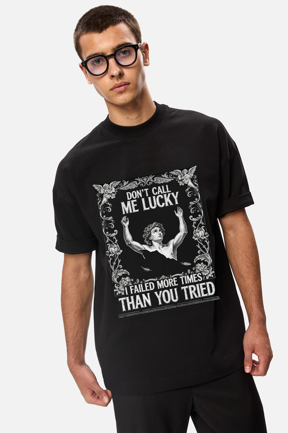 Tricou alb cu imprimeu Focus on the Mission
