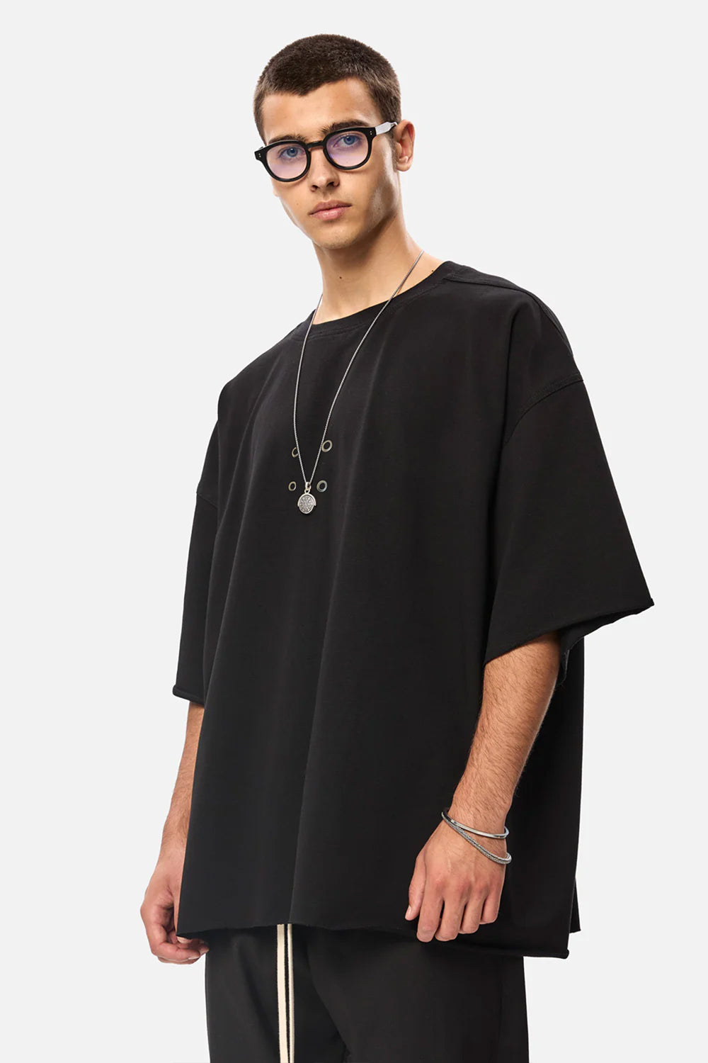 Czarny Oversize T-shirt