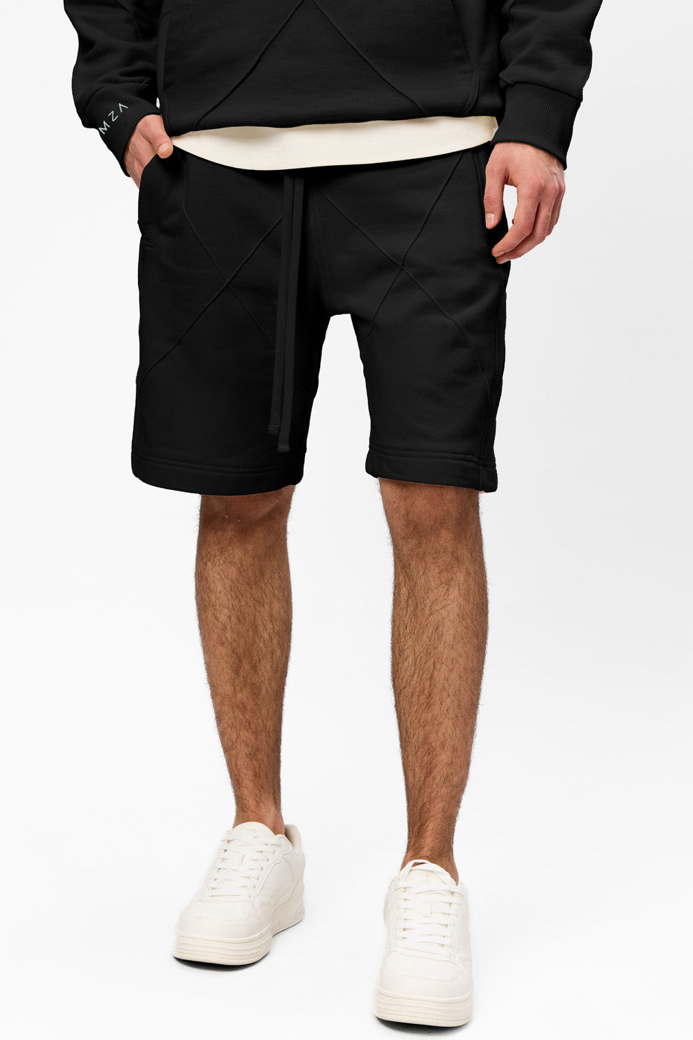 Diamond Black Cotton Shorts