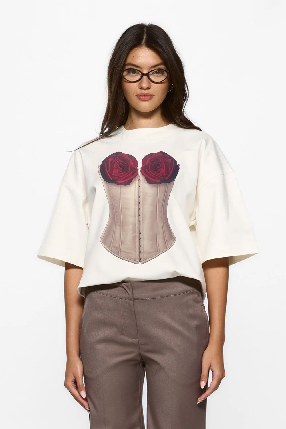 Charmante drukowana koszulka w kolorze Off-White W