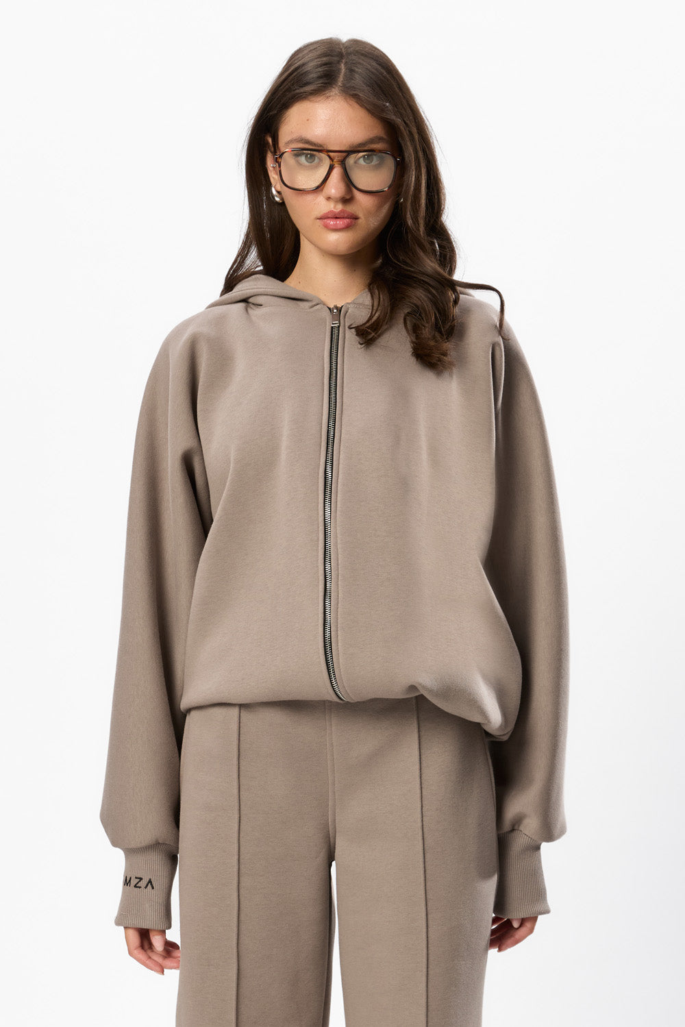 Hardy V2 Beige Fleece Zip Hoodie