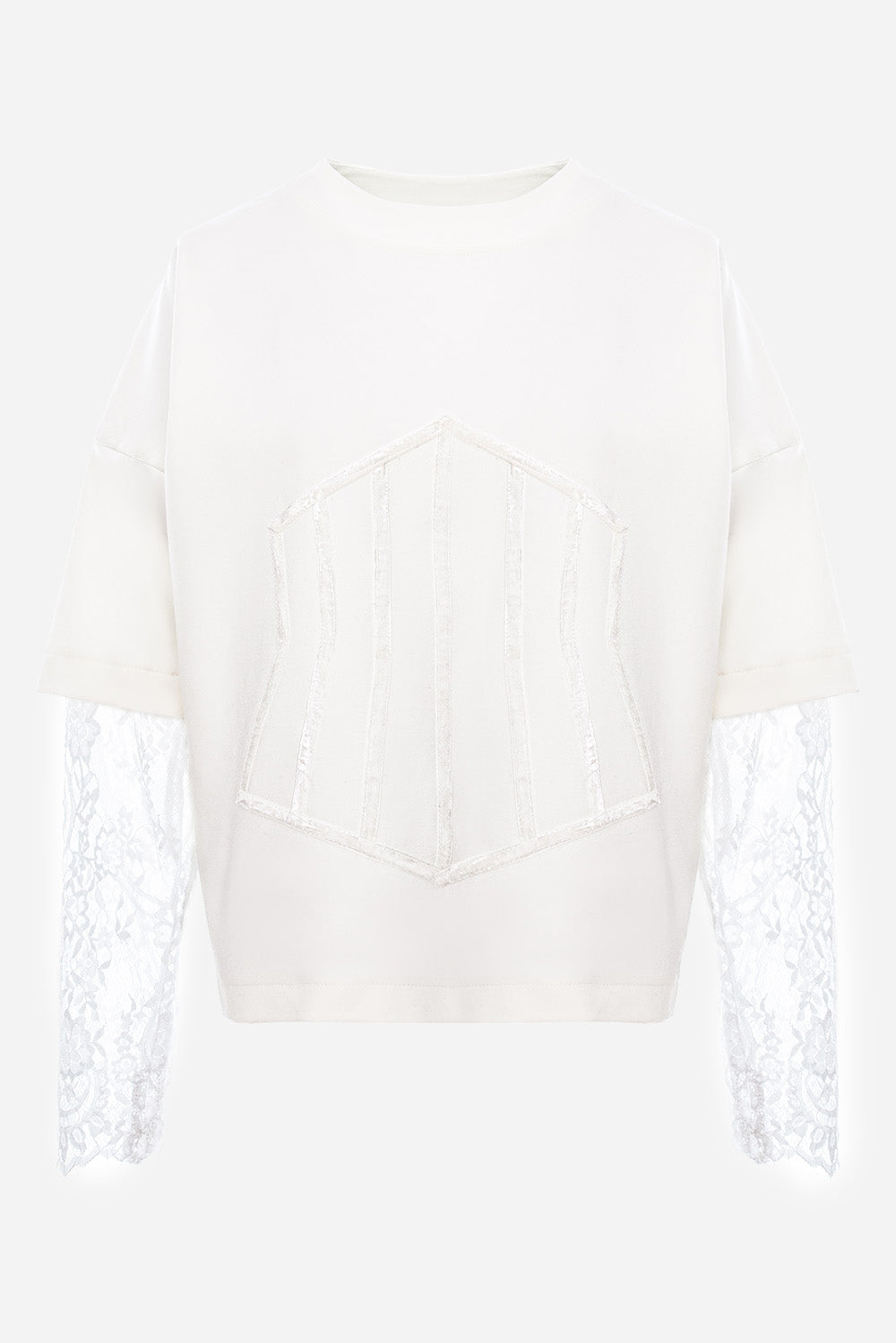 Czarna sukienka Venice z koronkową spódnicą i rękawami