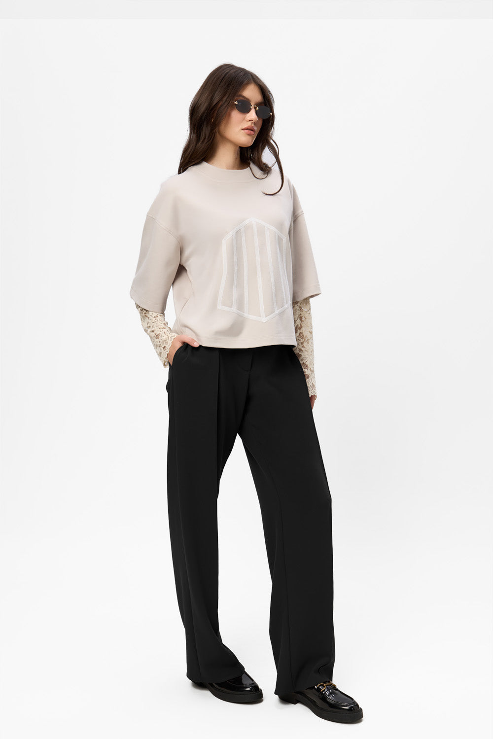 Spódnica Black Swan z paskami do pończoch