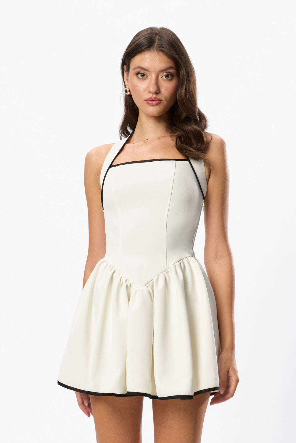 Aurora Off-White Woven Dress