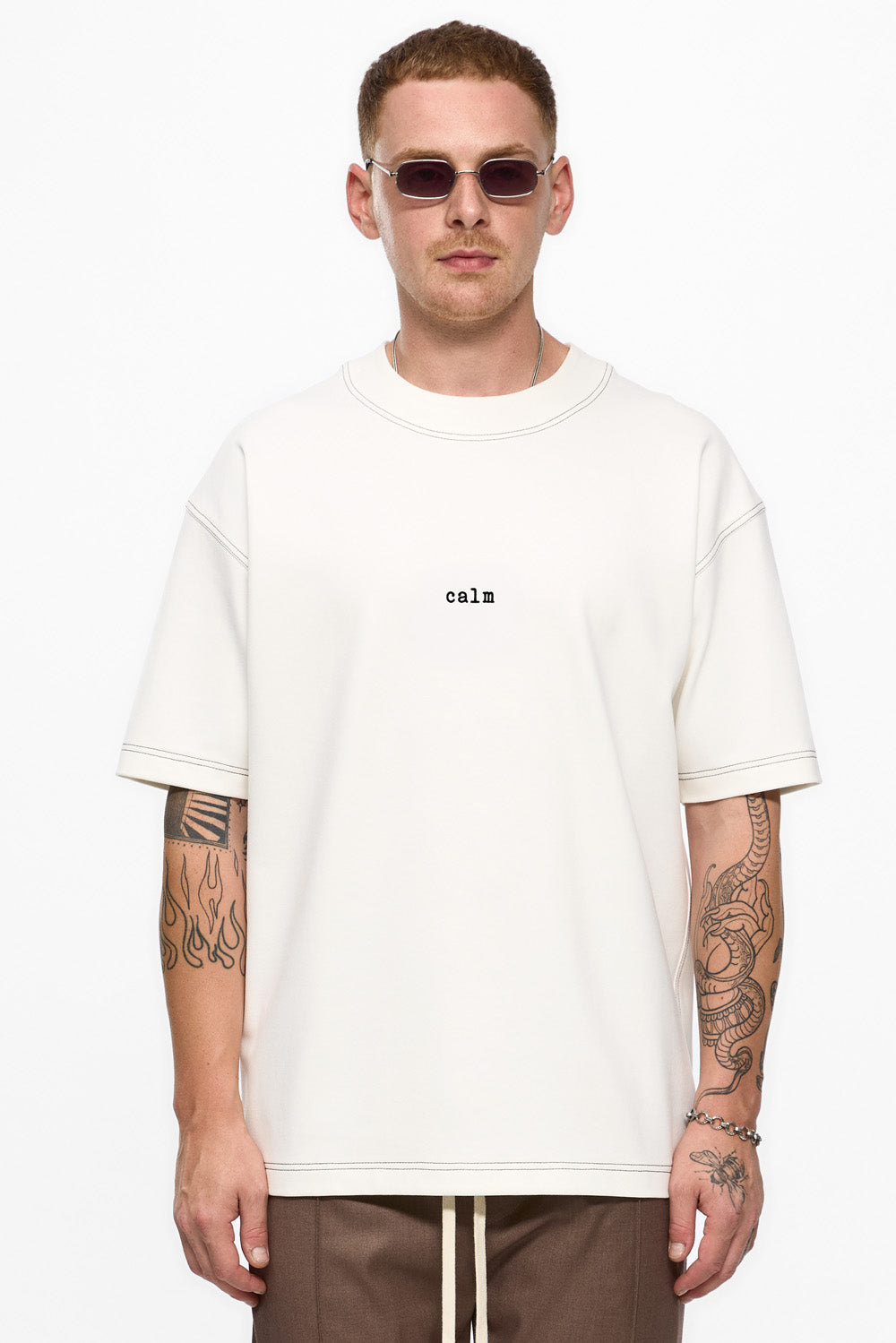 Calm 2.0 embroidered Black T-shirt