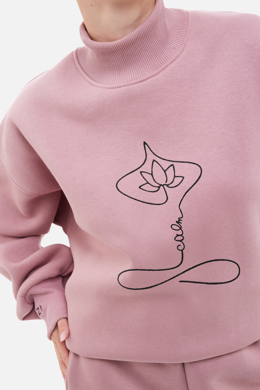 Yoga Embroidered Turtleneck