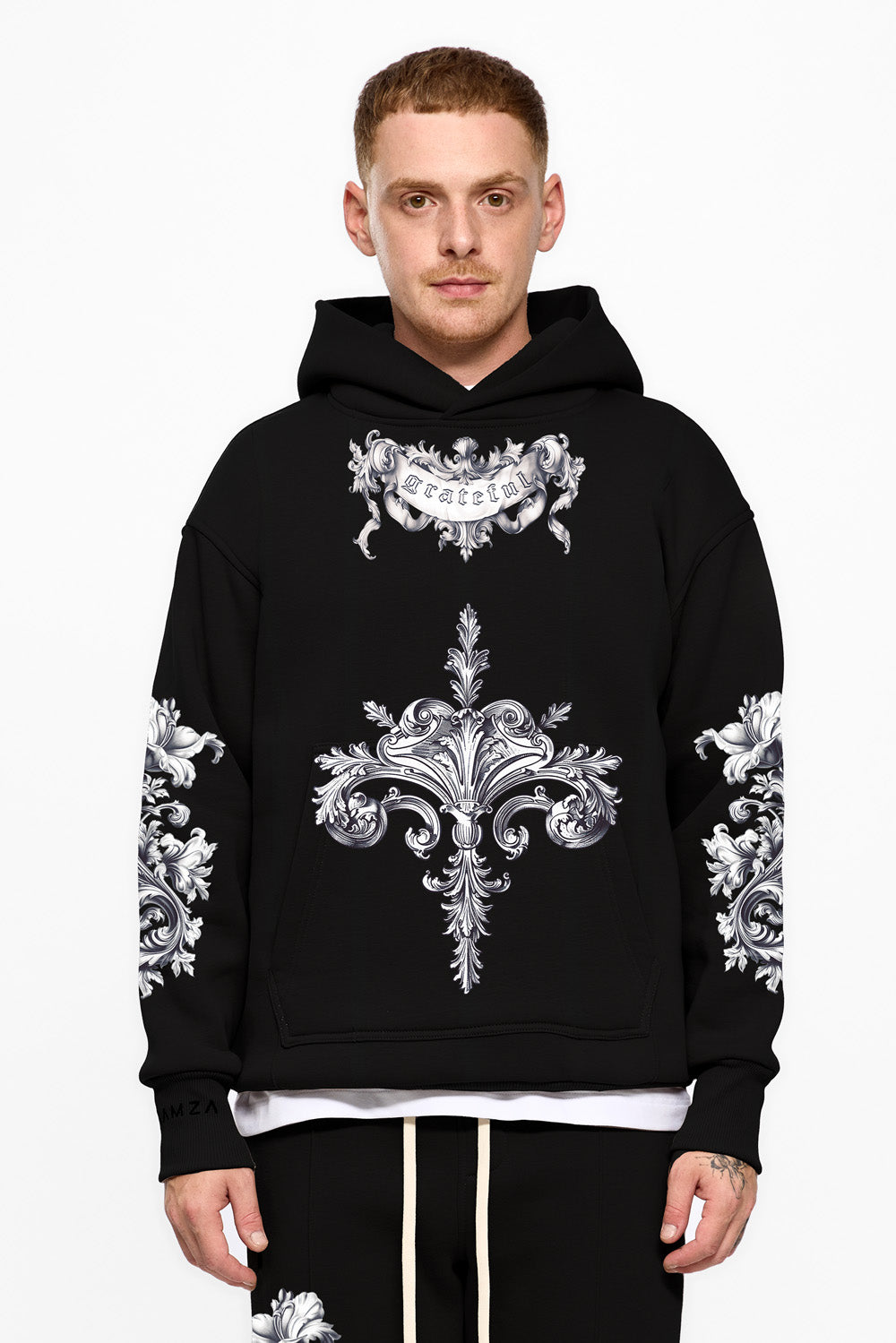 Baroque black fleece Hoodie