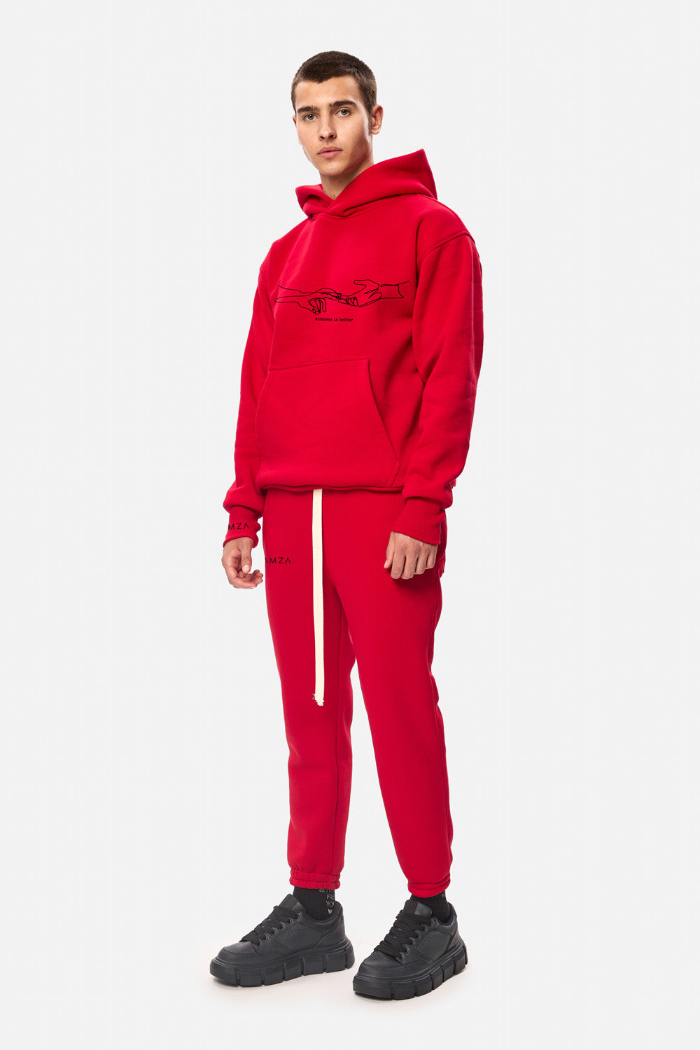 Flame Embroidered Fleece Tracksuit