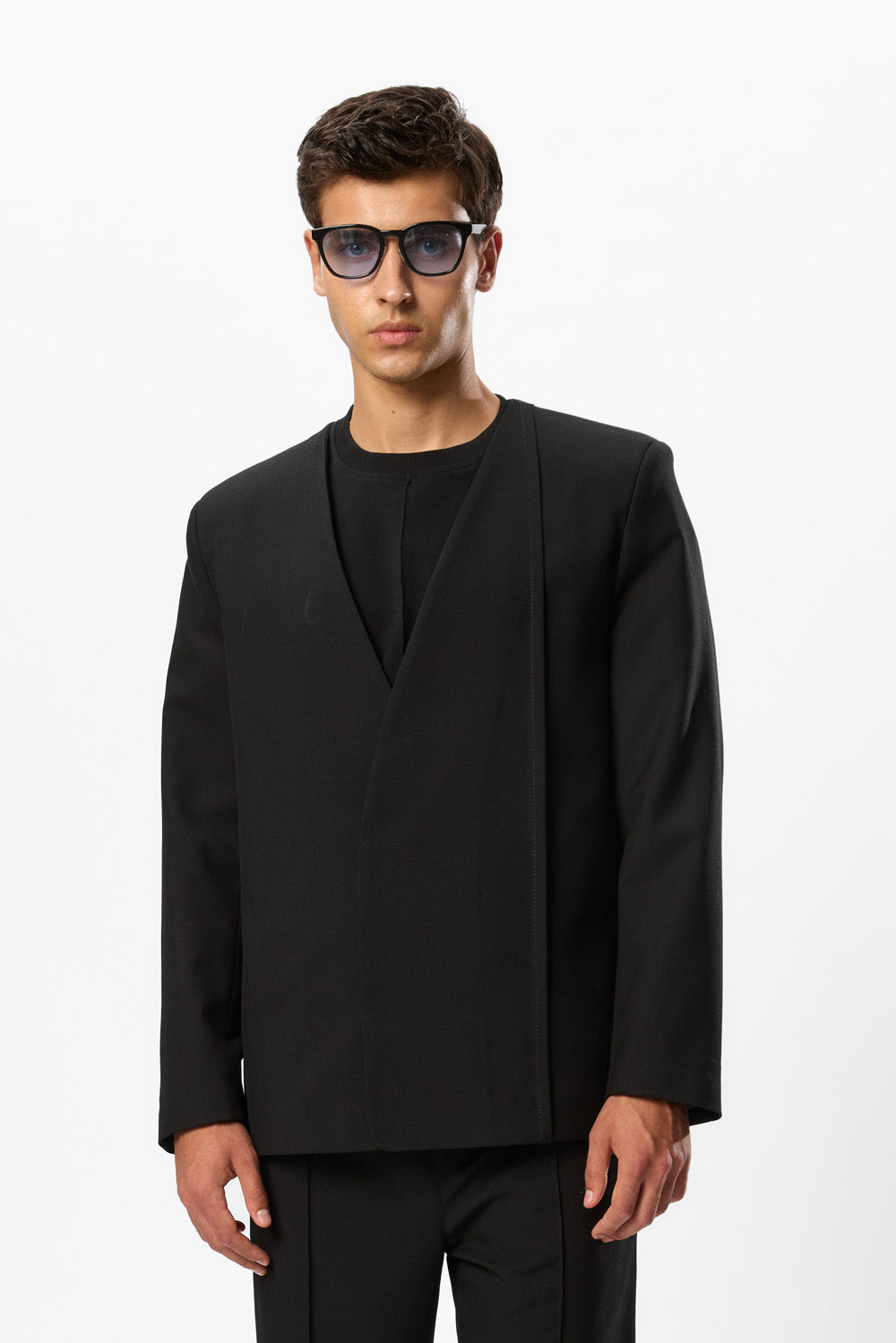 247 Black Wool Blend Blazer