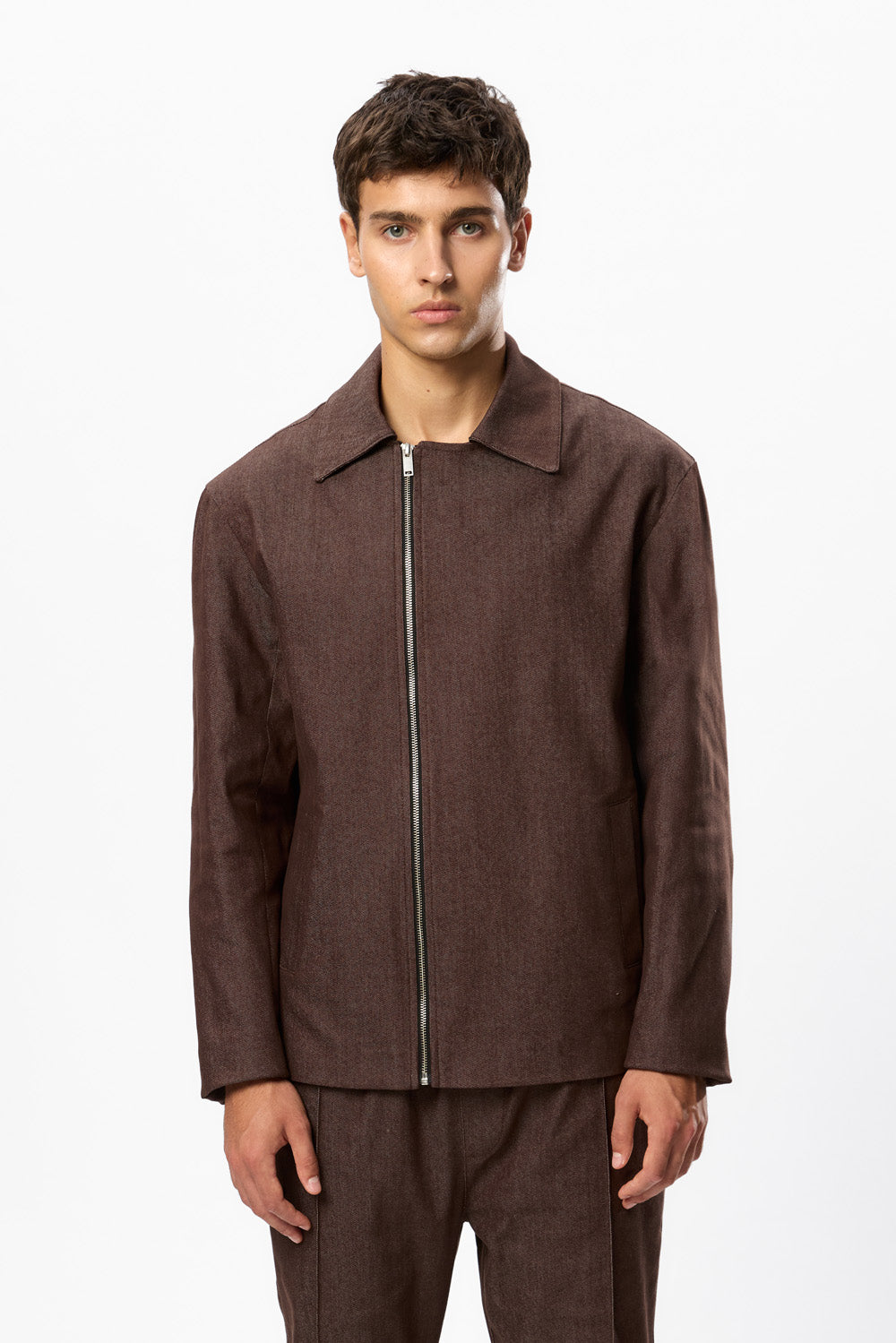 Six V2 Dark Brown Denim Jacket