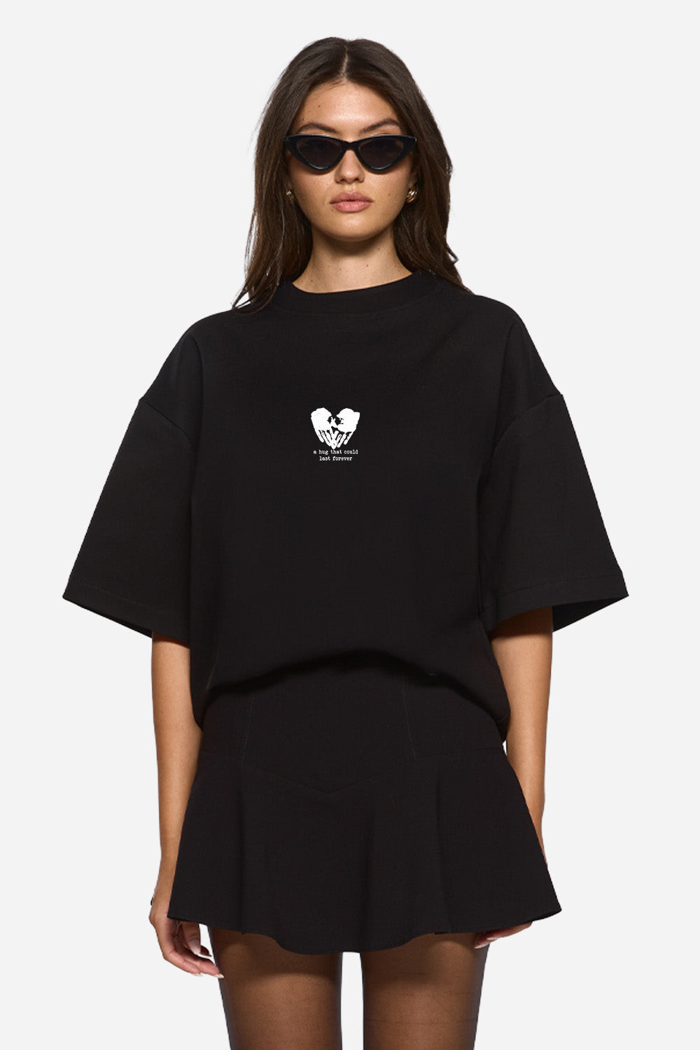 Valentines printed Black T-Shirt