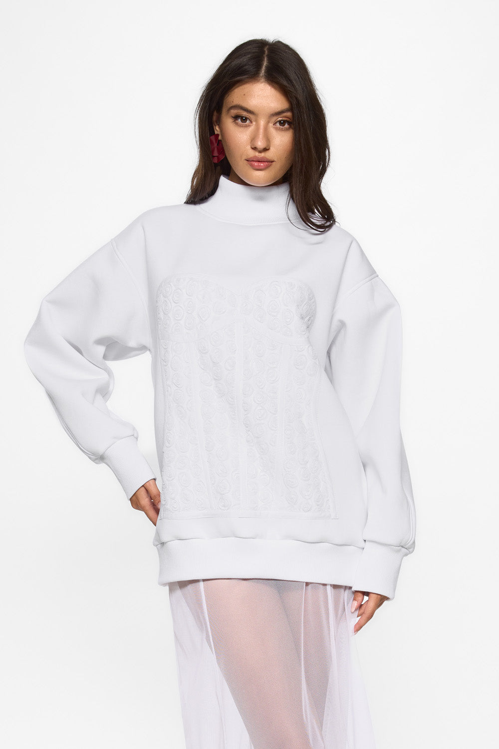 Helanca alba Kora Rose | Femei | Alb | Stil Modern & Elegant | Confort & Funcționalitate | Atelier Hamza 