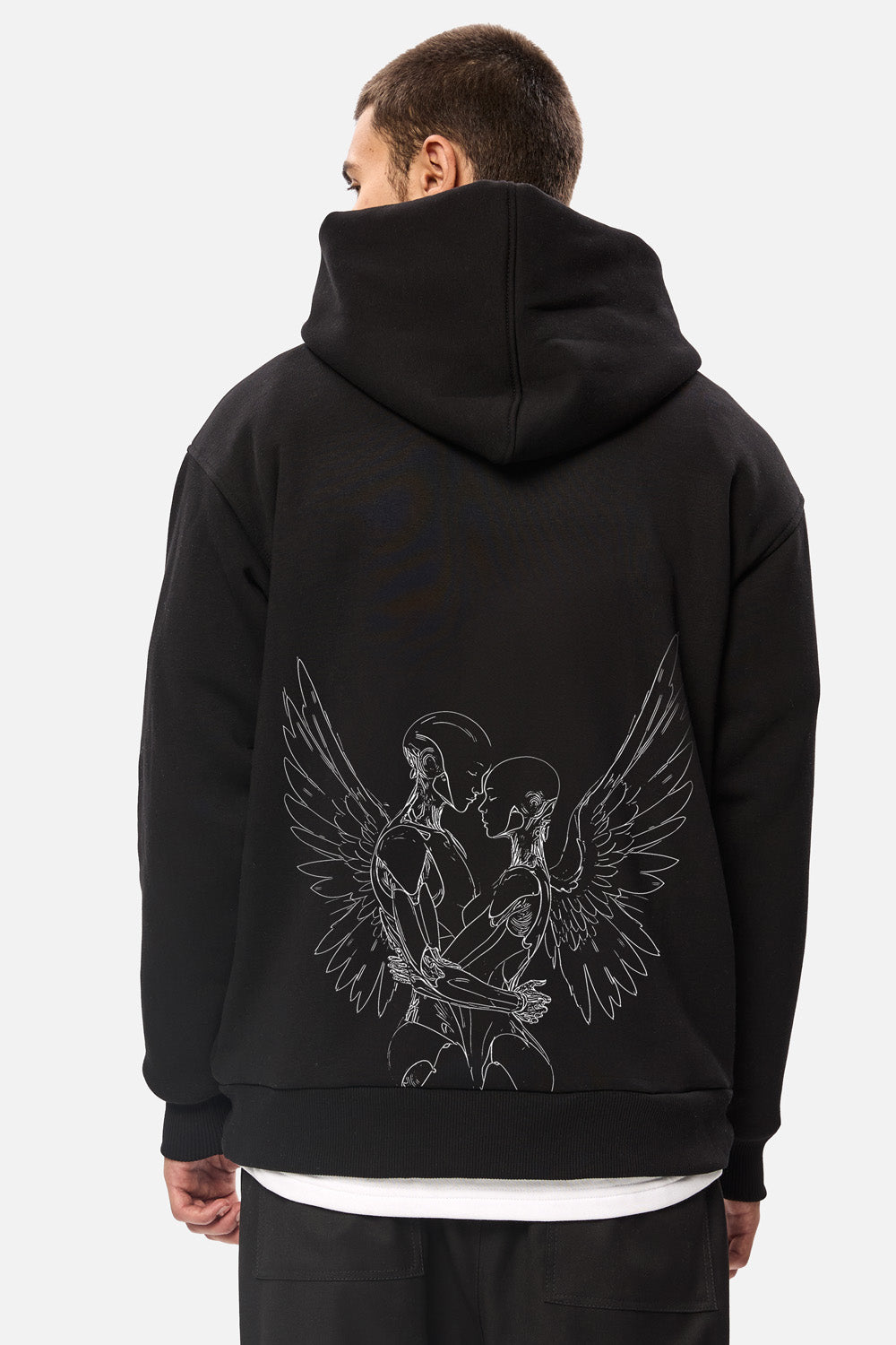 Zenith printed fleece hoodie