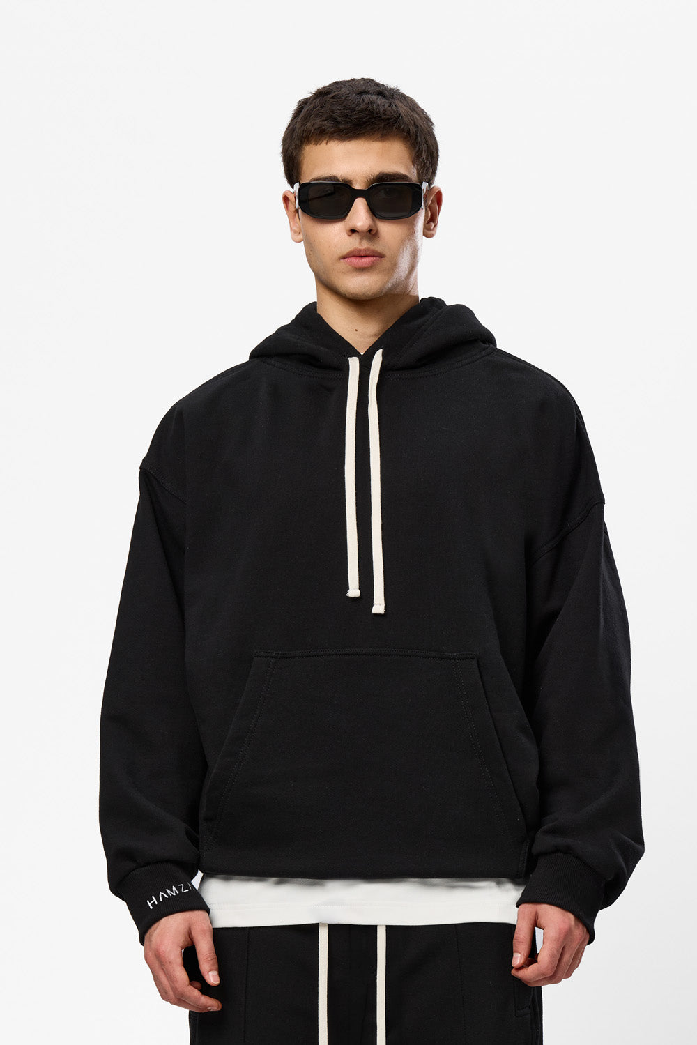 Blacky V2 Black Cotton Hoodie