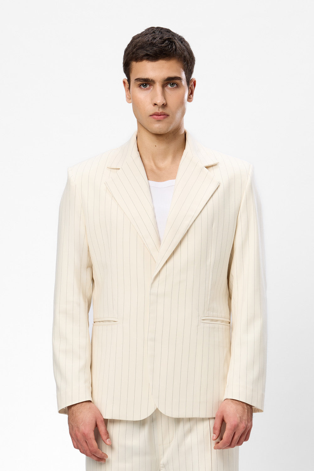 Thom V2 Vanilla with stripes Cloth Blazer