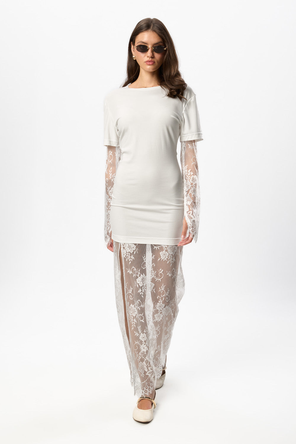 Venice Slim Fit Dress Off-White