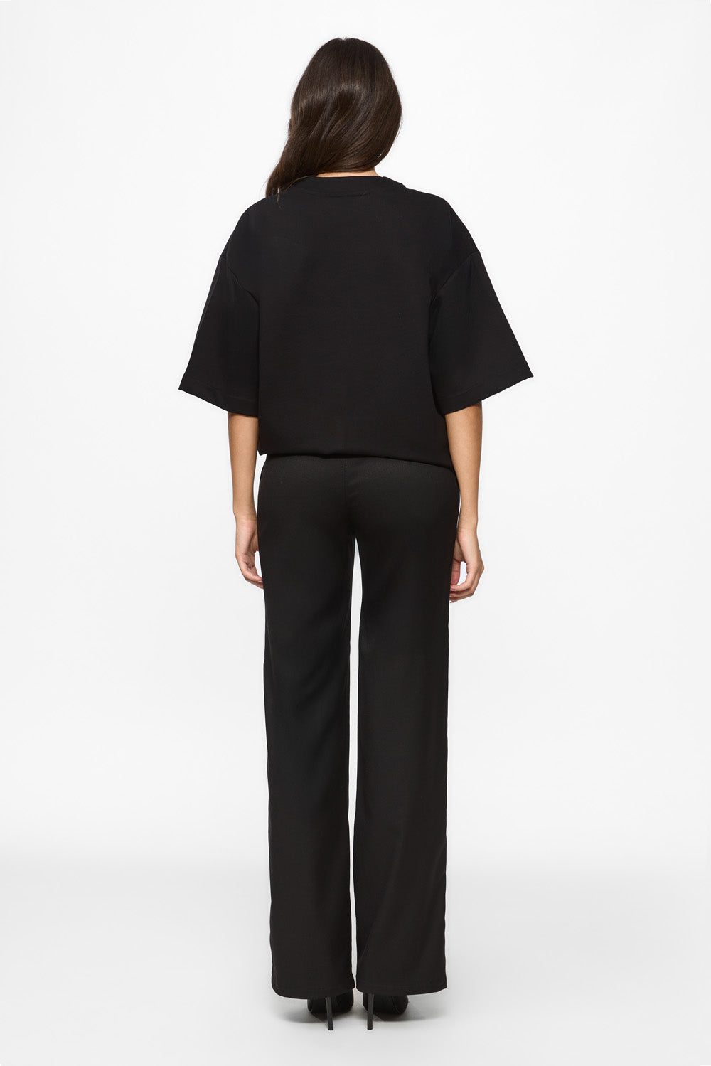 Karo Black Stitched Corset T-shirt