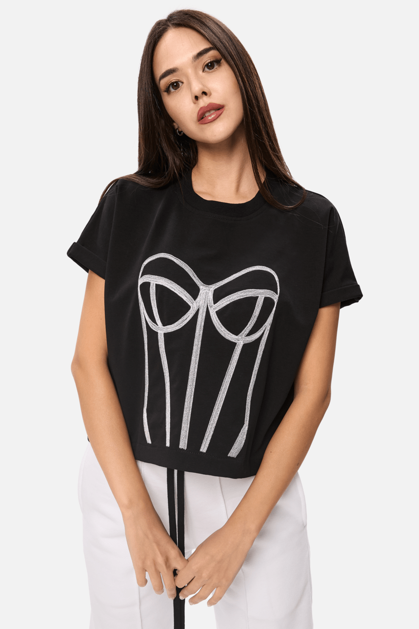 Muse Embroidered White T-shirt W