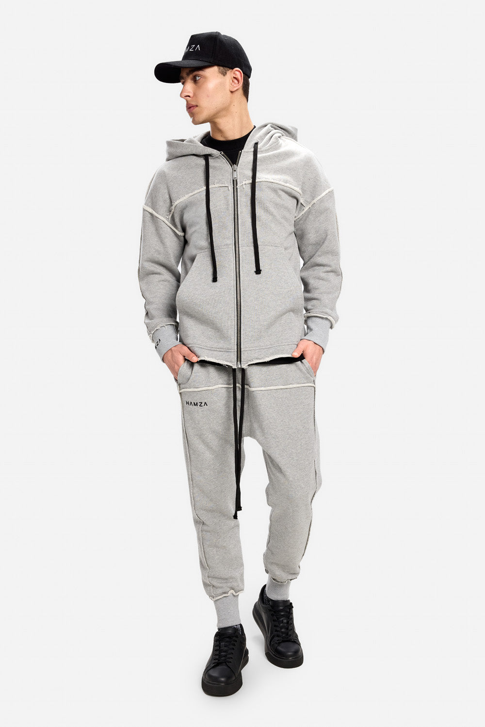 Crudo grey raw hoodie