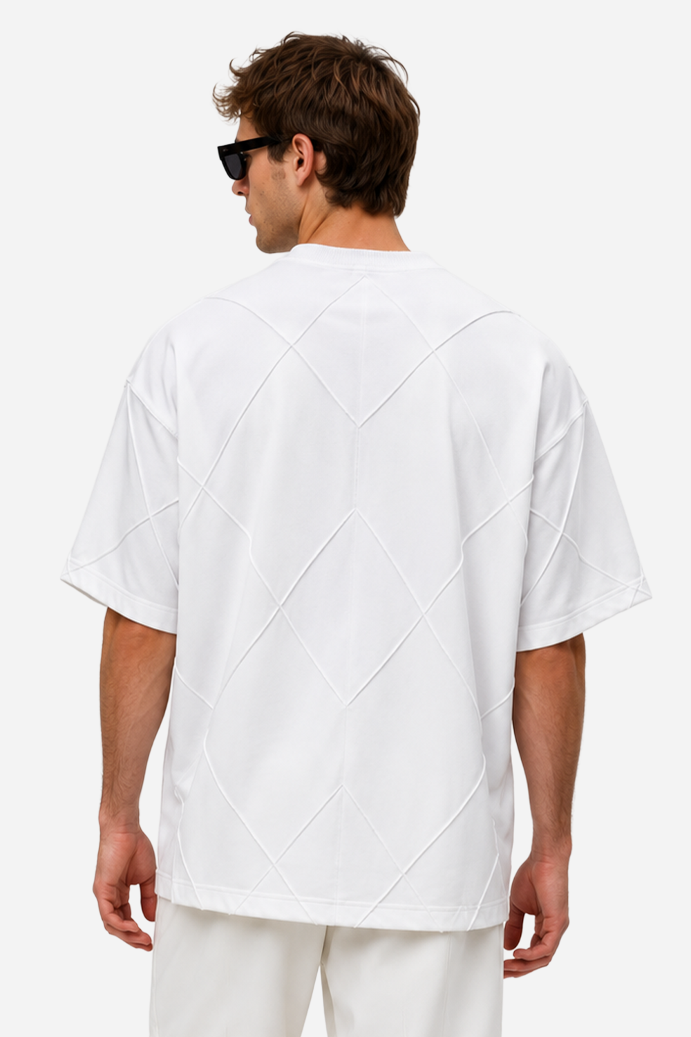 Diamond Oversized Off-White T-shirt