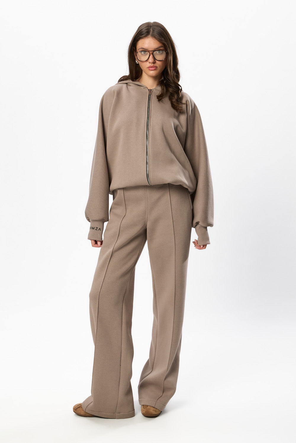 Hardy V2 Beige Fleece Zip Hoodie