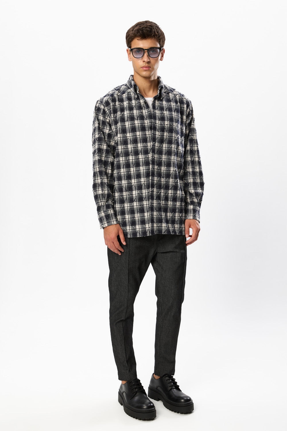 Rombo Oversized Blue Shirt
