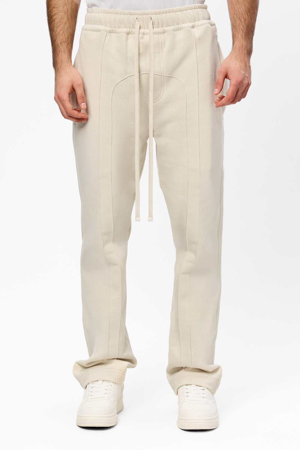247 V2 Vanilla Cotton Pants with decorative stitches