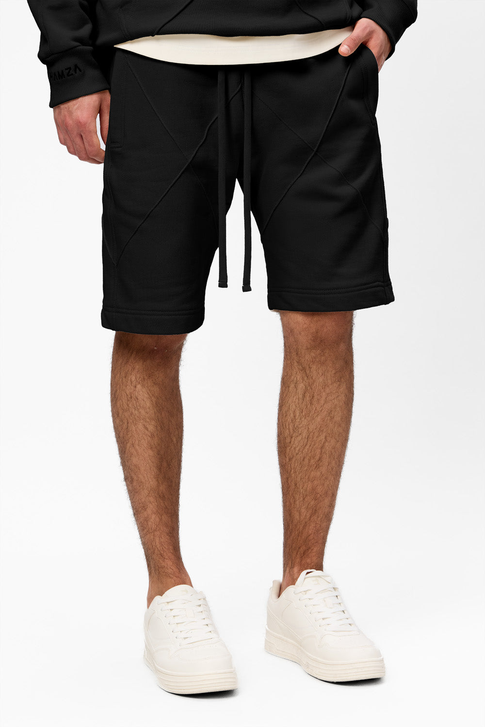 Diamond Black Cotton Shorts