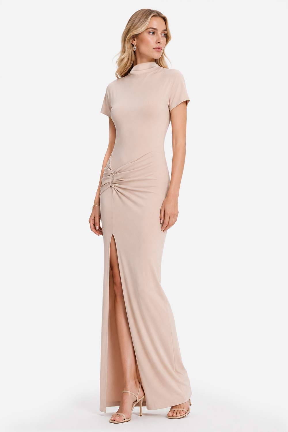 Rochie fluidă damă Vanilla din lycra, prezentată într-un look complet