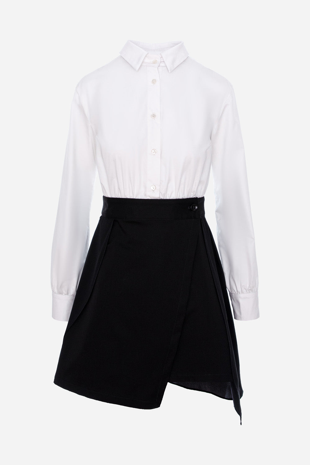 Czarna sukienka Lille z długimi rękawami