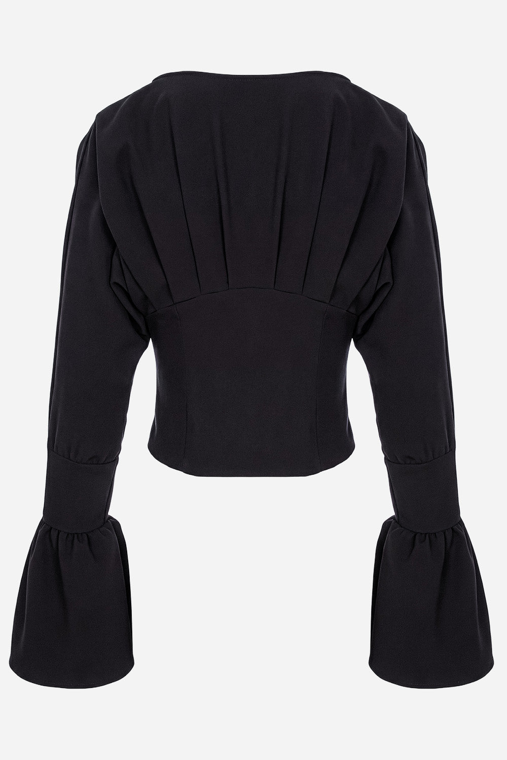 Czarna bluza z kapturem Karol z gorsetem