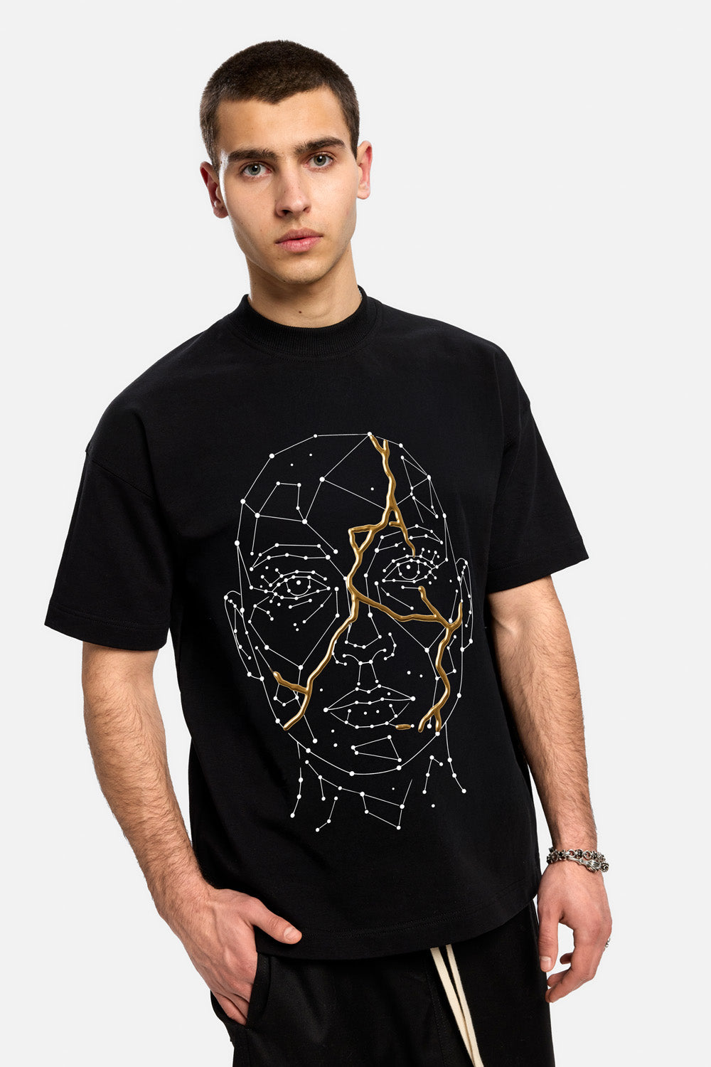 Tricou alb cu imprimeu Riyad
