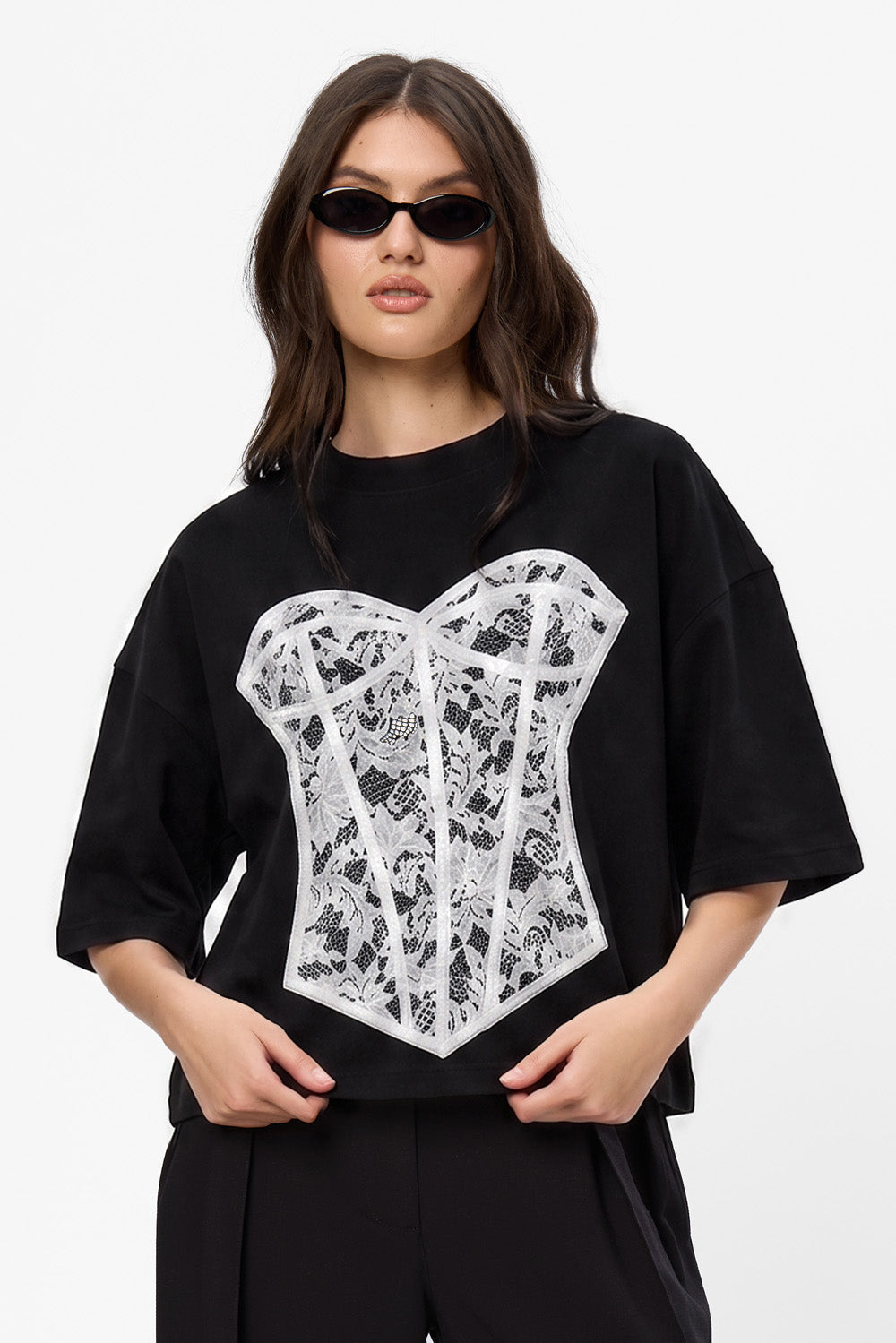 Charmante drukowana koszulka w kolorze Off-White W