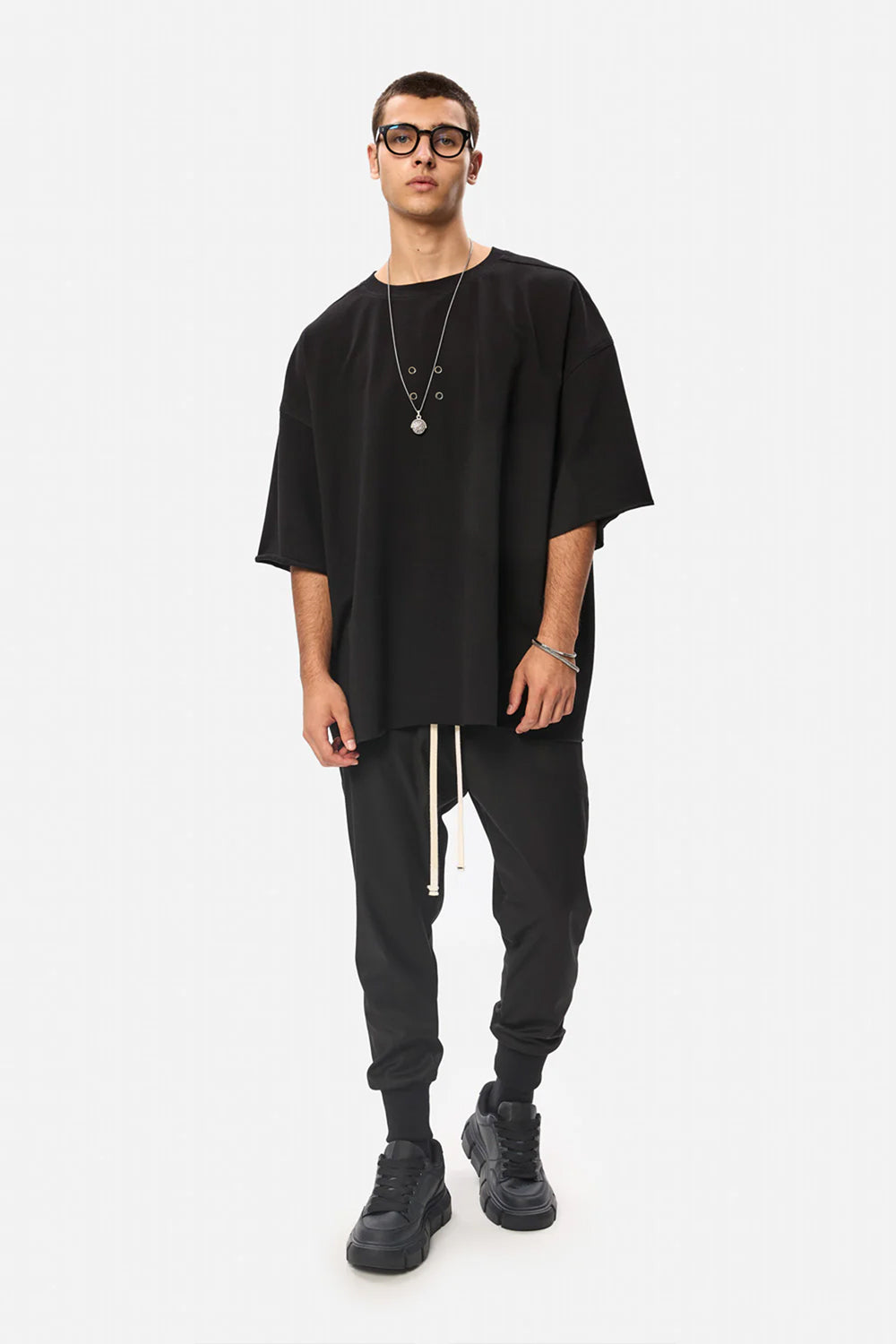 Czarny Oversize T-shirt